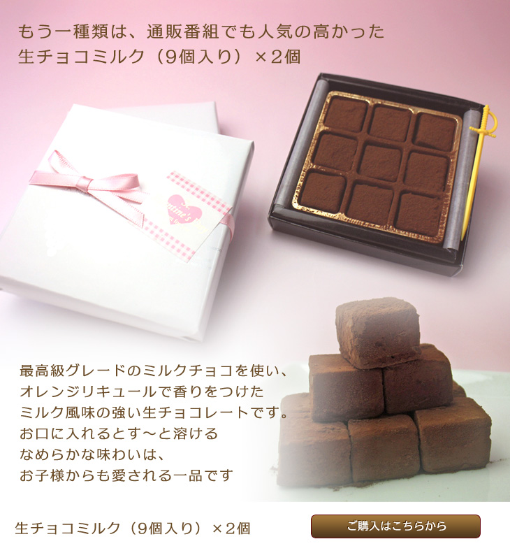 生チョコミルク9個入り×2個